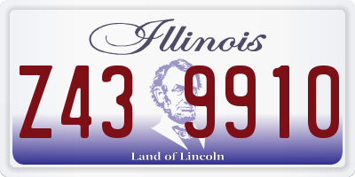 IL license plate Z439910