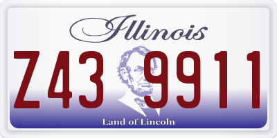 IL license plate Z439911