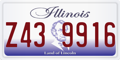 IL license plate Z439916