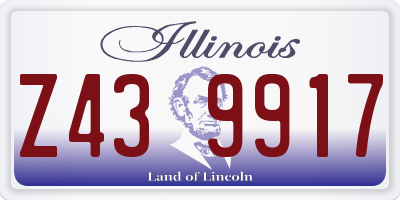 IL license plate Z439917