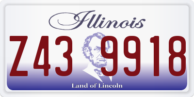 IL license plate Z439918