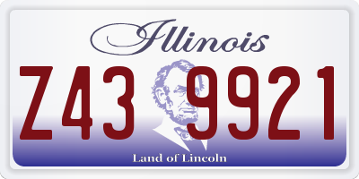 IL license plate Z439921