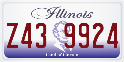IL license plate Z439924