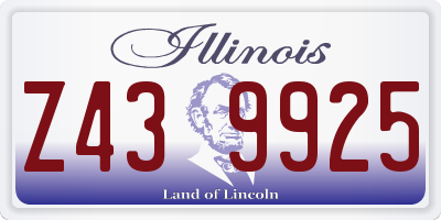 IL license plate Z439925