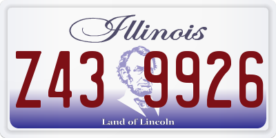IL license plate Z439926