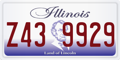 IL license plate Z439929
