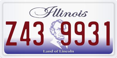 IL license plate Z439931