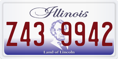 IL license plate Z439942