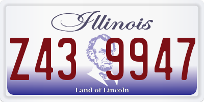 IL license plate Z439947