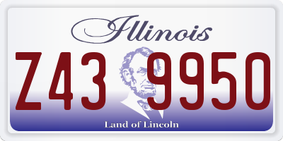 IL license plate Z439950