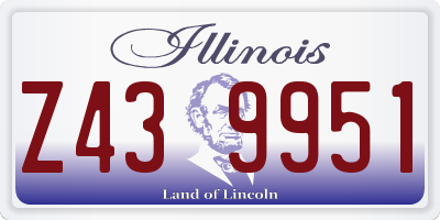 IL license plate Z439951