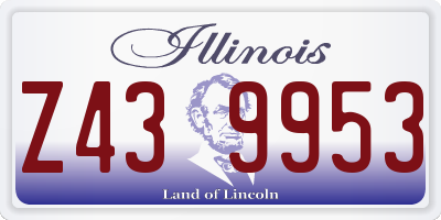 IL license plate Z439953