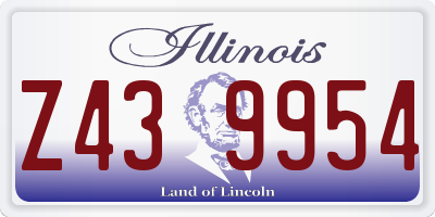 IL license plate Z439954