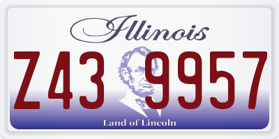 IL license plate Z439957