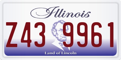 IL license plate Z439961