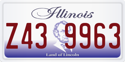 IL license plate Z439963
