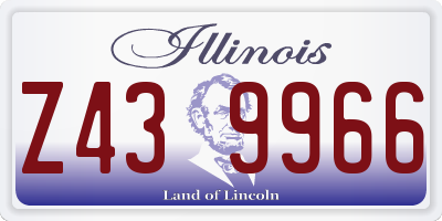 IL license plate Z439966