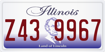 IL license plate Z439967