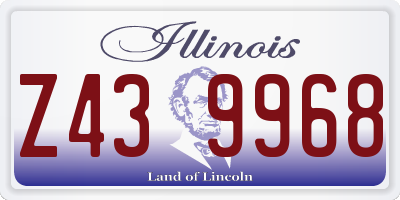 IL license plate Z439968