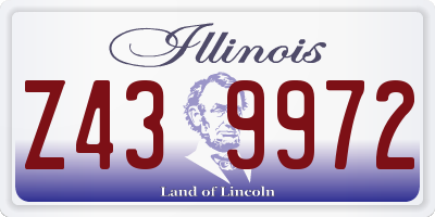 IL license plate Z439972