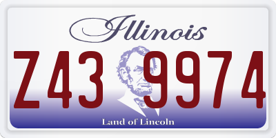 IL license plate Z439974