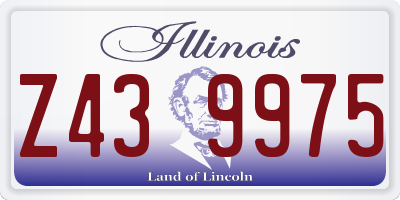 IL license plate Z439975