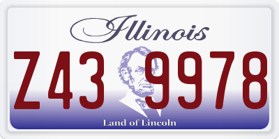 IL license plate Z439978