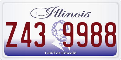 IL license plate Z439988