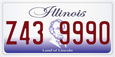 IL license plate Z439990