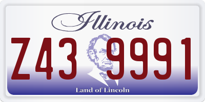 IL license plate Z439991