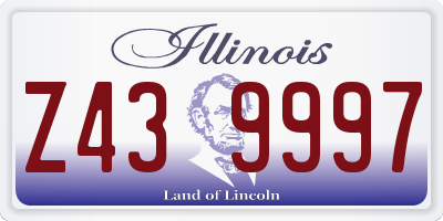 IL license plate Z439997