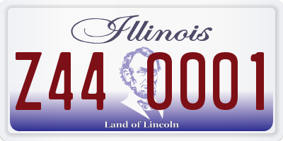 IL license plate Z440001