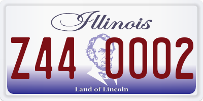 IL license plate Z440002