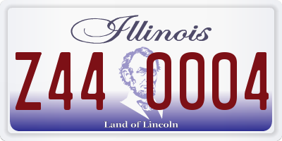 IL license plate Z440004