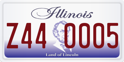 IL license plate Z440005