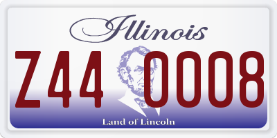IL license plate Z440008