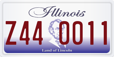 IL license plate Z440011