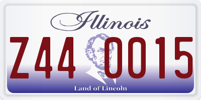 IL license plate Z440015