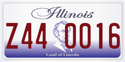 IL license plate Z440016
