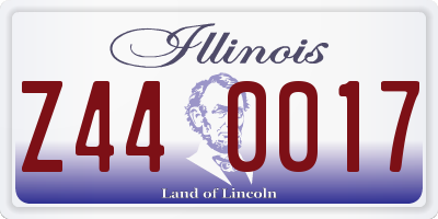 IL license plate Z440017