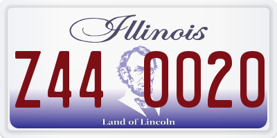 IL license plate Z440020