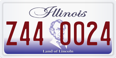IL license plate Z440024