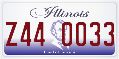 IL license plate Z440033
