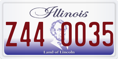 IL license plate Z440035