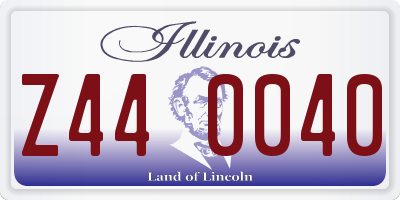 IL license plate Z440040