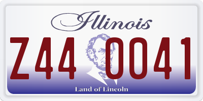 IL license plate Z440041