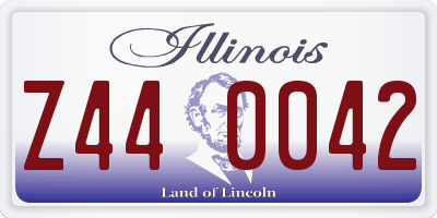 IL license plate Z440042