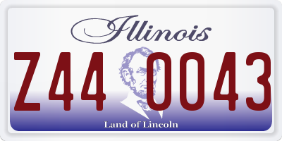 IL license plate Z440043