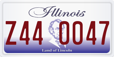 IL license plate Z440047