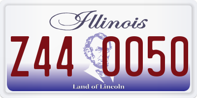 IL license plate Z440050